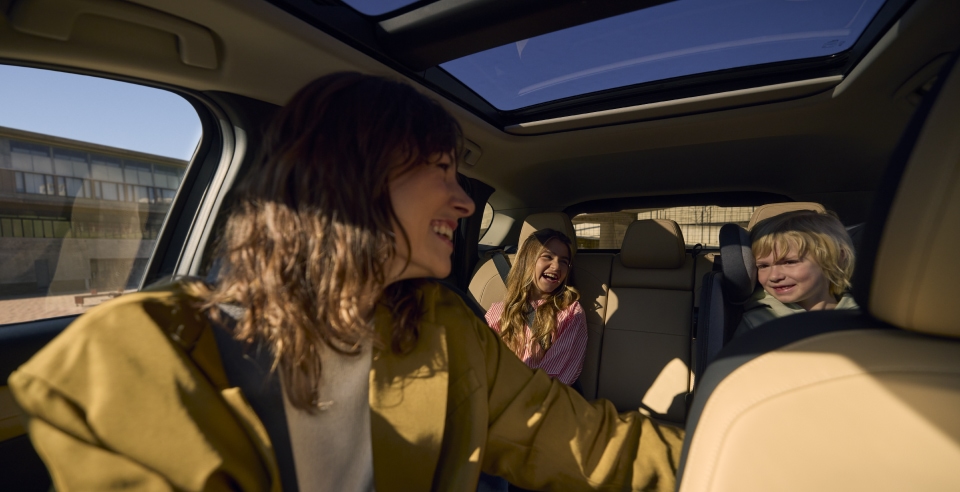 Family riding inside Mazda CX-5